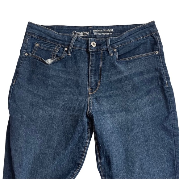 Levi’s Signature Size 31x 32” Modern Straight Mid Rise Blue Denim Jeans - Picture 2 of 11